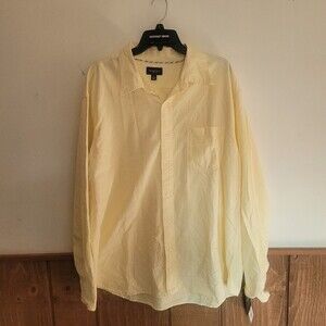 NWT Sonoma Casual Button Down Shirt Size XXL Color Yellow